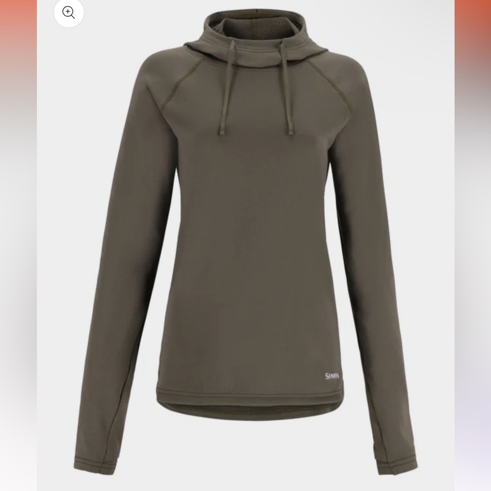 Simms Women's Olive Green Top heavyweight base layer hoody